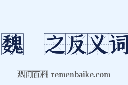 魏掞之反义词是什么意思的图片